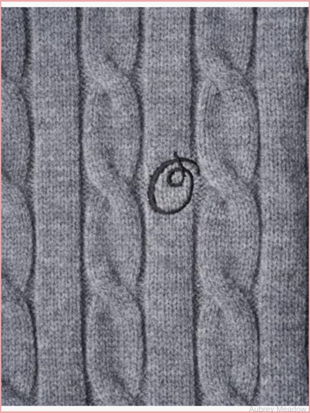 Grey Cable Knit Button Front Cropped Cardigan - Picture 5 of 6